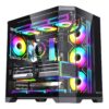 Gabinete Exodia Panel Zro Negro ATX 7 Fans ARGB V. Templado