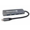 Hub GeekOn Tipo C 5 en 1 - 4x USB 3.0 - USB-C 5V - Imagen 2
