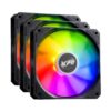 Pack X3 Ventiladores XPG Vento R ARGB 120 Negro