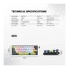 Teclado Fantech MK874V2 ATOM63 MORI White (Switch Rosie) - Imagen 5