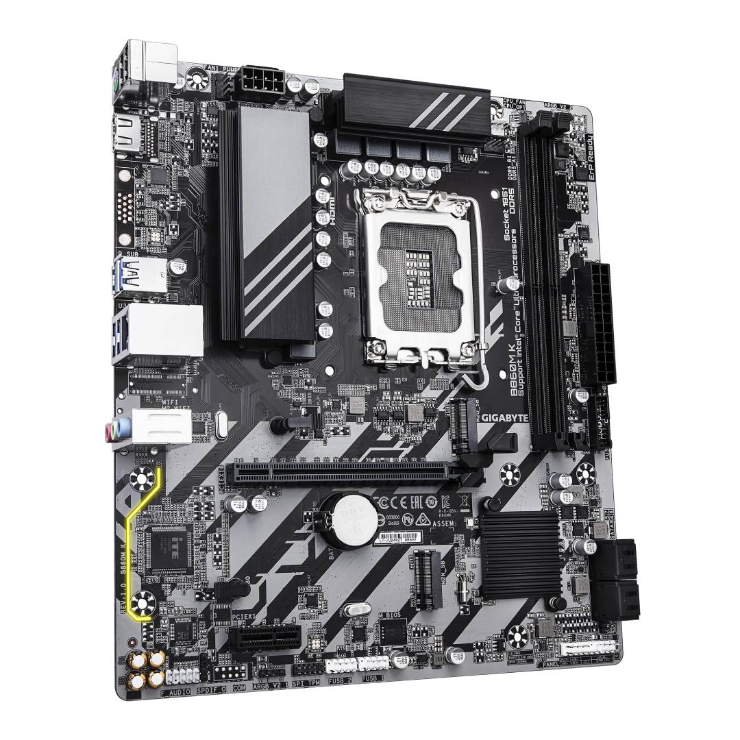 Placa Madre Gigabyte B860M K, Micro-ATX, LGA1851 - Imagen 3