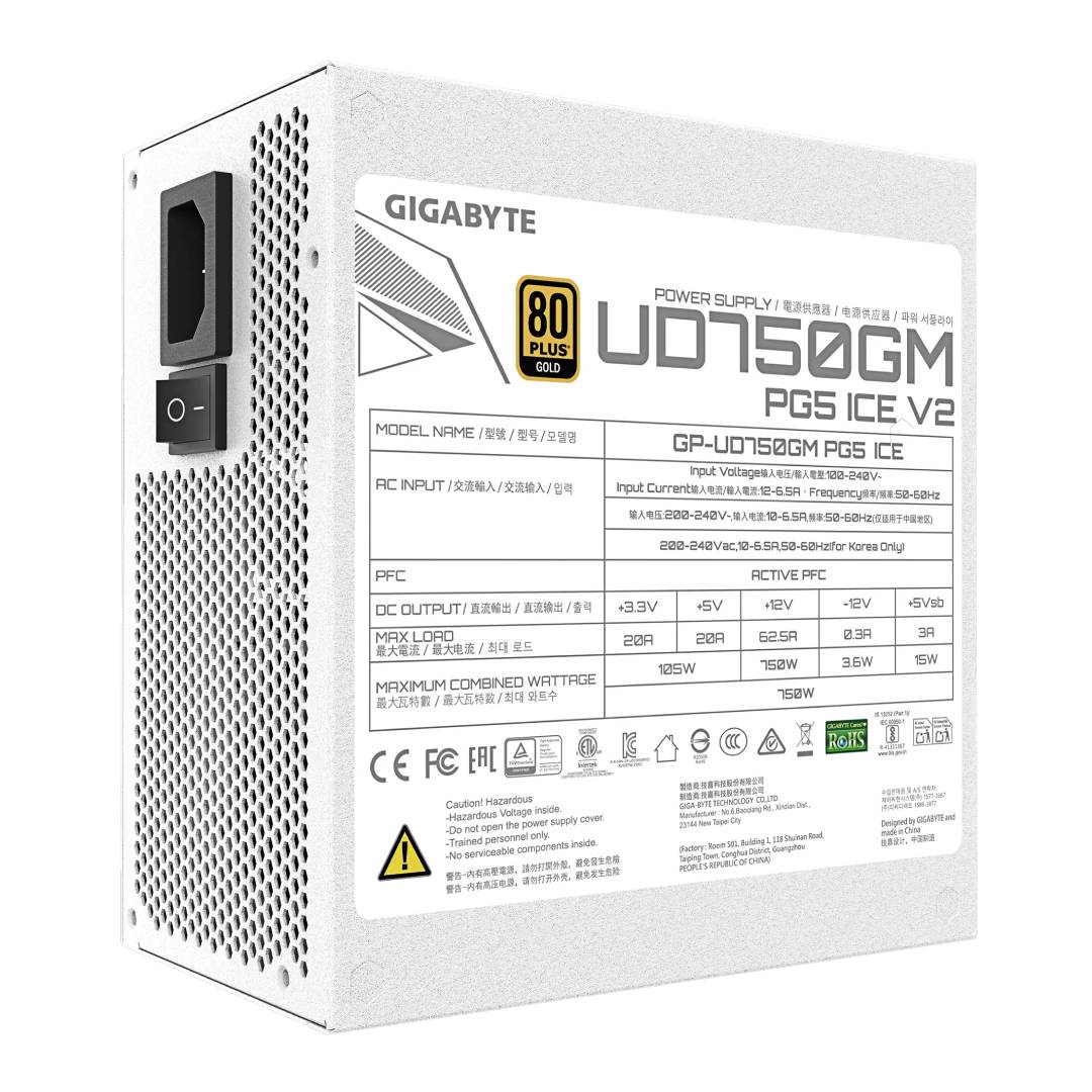 Fuente de Poder Gigabyte GP-UD750GM PG5 ICE 750W 80+ Gold - Imagen 6