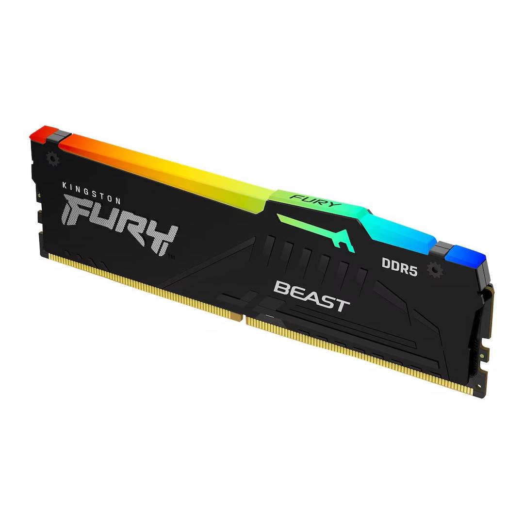 Memoria RAM Kingston Fury Beast Black RGB 32GB DDR5 6000 MTs - Imagen 2