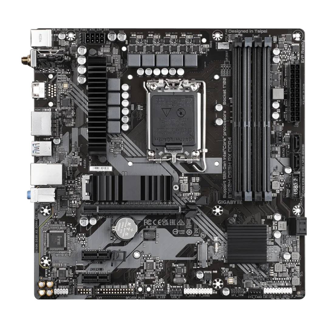 Placa Madre Gigabyte B760M DS3H AX DDR4, Micro ATX, LGA1700 - Imagen 2