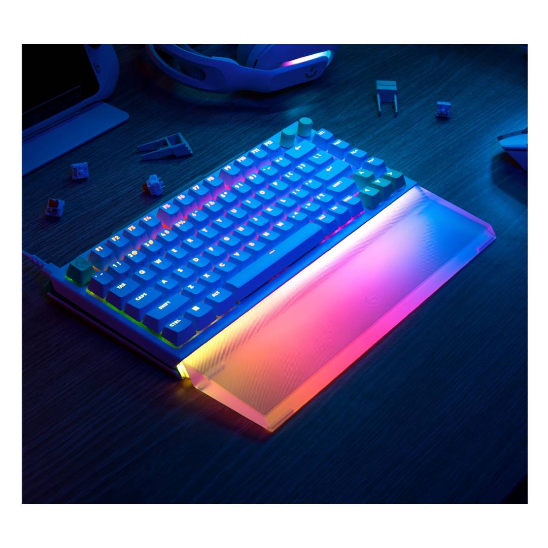 Pack Teclado Gamer Logitech G512 X 75 Blanco + Palm Rest - Imagen 5