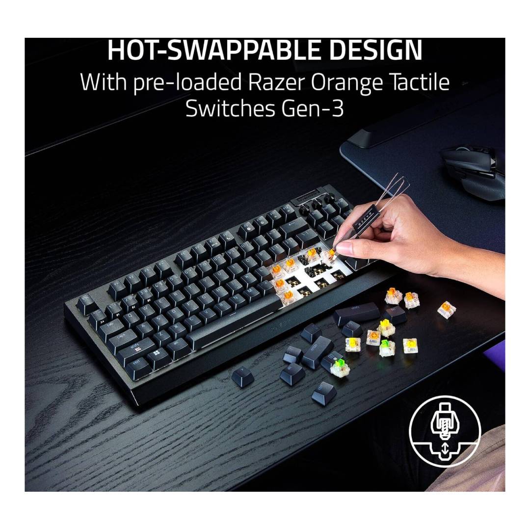Teclado Razer BlackWidow V4 TKL Hyperspeed Switch Orange ES - Imagen 4