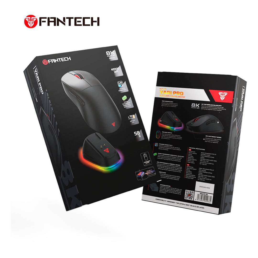 Mouse Inalámbrico Fantech WG14P YARI PRO 42.000 DPI Black - Imagen 6