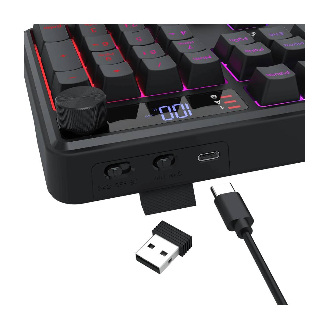 Teclado Inalámbrico Redragon Volcano K526-PRO Membrana - Imagen 3