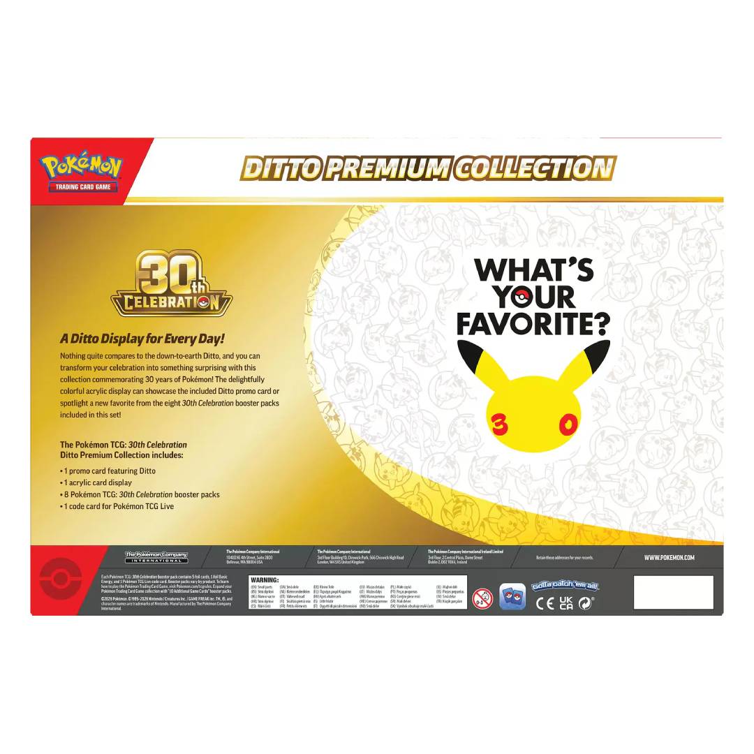 (PREVENTA) Pokémon: 30th Celebration Ditto Premium Collection ESPAÑOL - Imagen 3