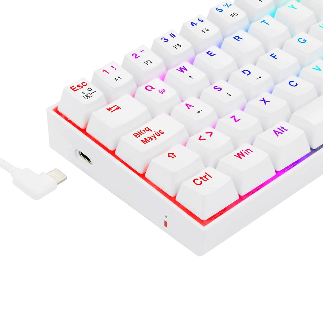 Teclado Mecánico Redragon K630rgb Dragonborn White - Imagen 3