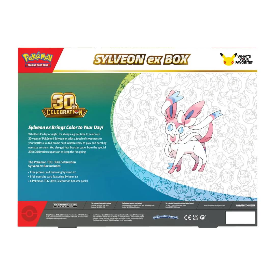 (PREVENTA) Pokémon TCG 30th Celebration Sylveon EX Box Español - Imagen 3