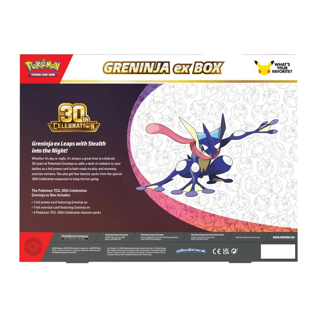 (PREVENTA) Pokémon TCG: 30th Celebration Greninja ex Box ESPAÑOL - Imagen 3