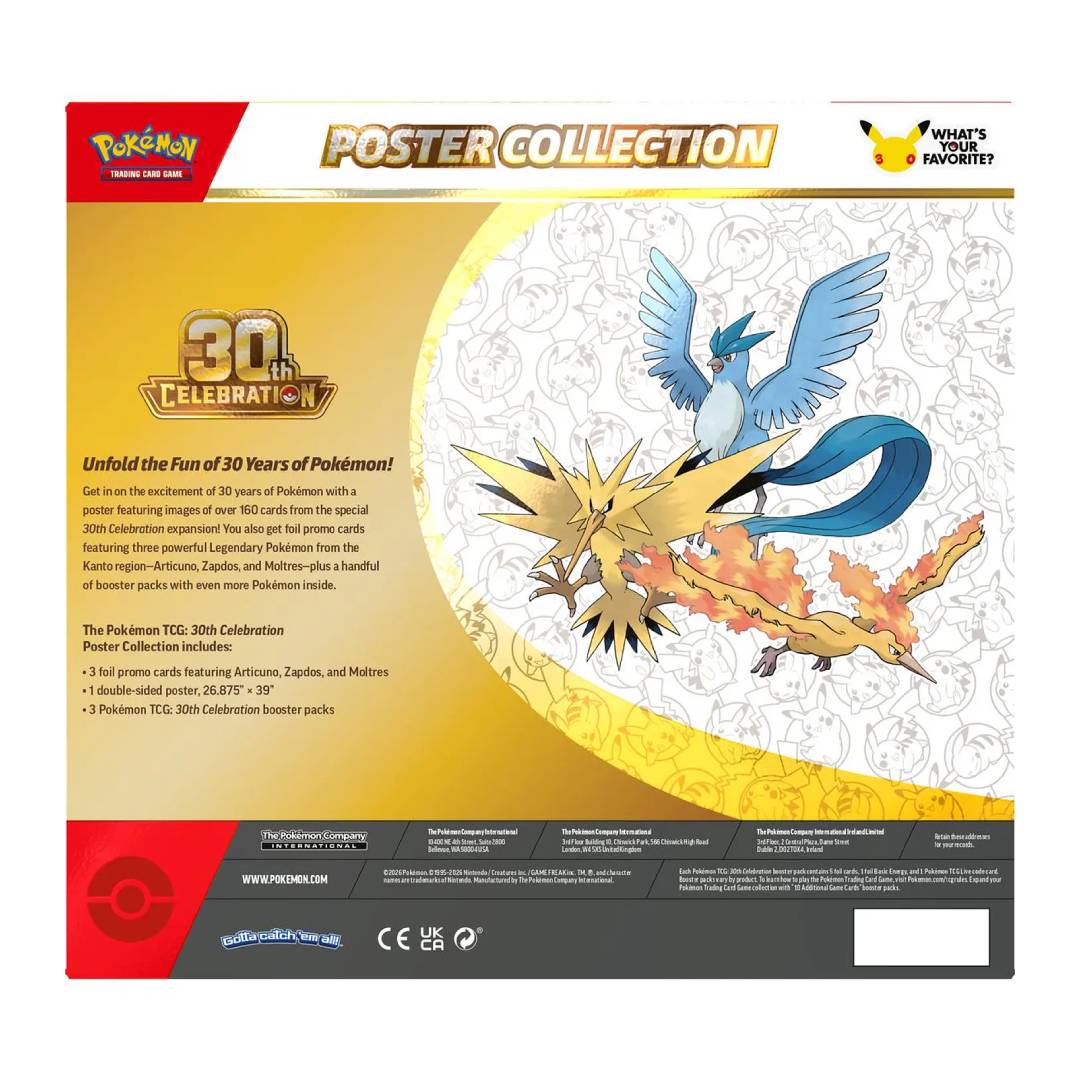 (PREVENTA) Pokémon TCG: 30th Celebration Poster Collection ESPAÑOL - Imagen 3