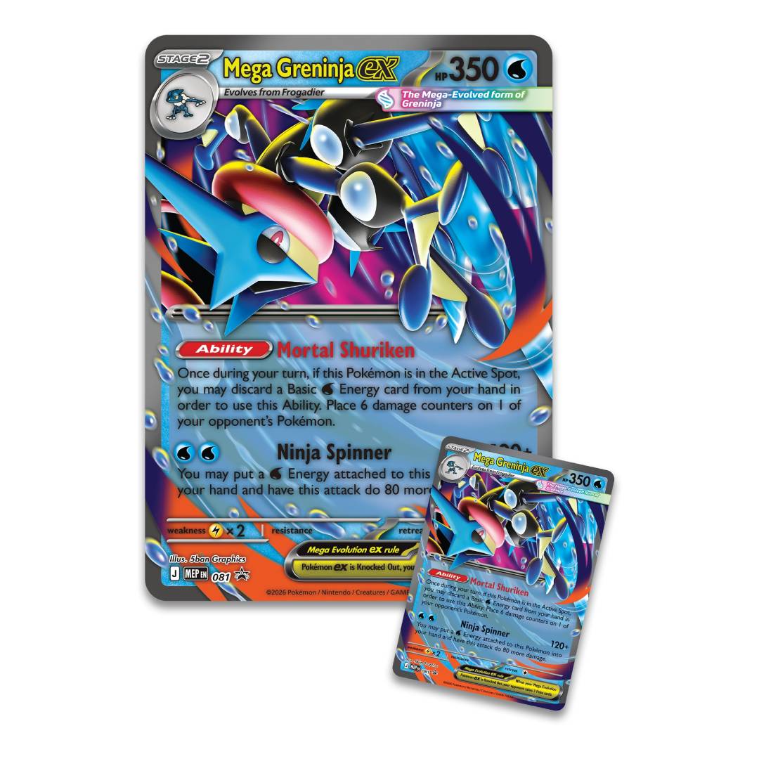 Pokemon TCG Mega Greninja Ex Premium Collection Box INGLES - Imagen 3