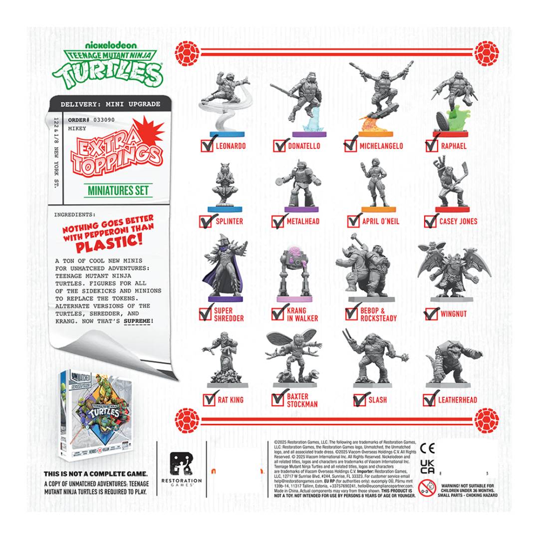 Unmatched Adventures: TMNT - Extra Toppings Miniature Pack - Imagen 3