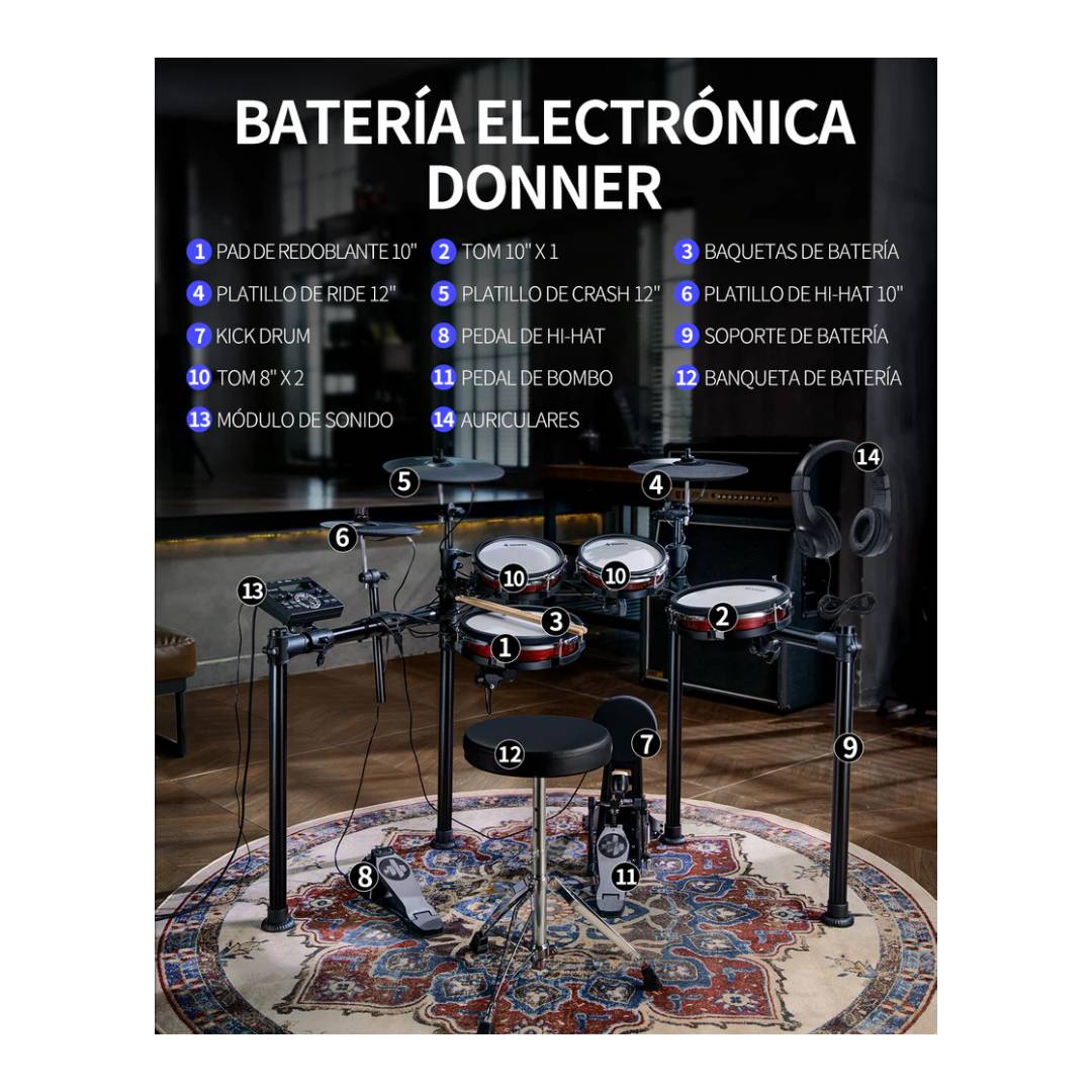 Bateria Electronica Donner DED-200MAX - Imagen 6