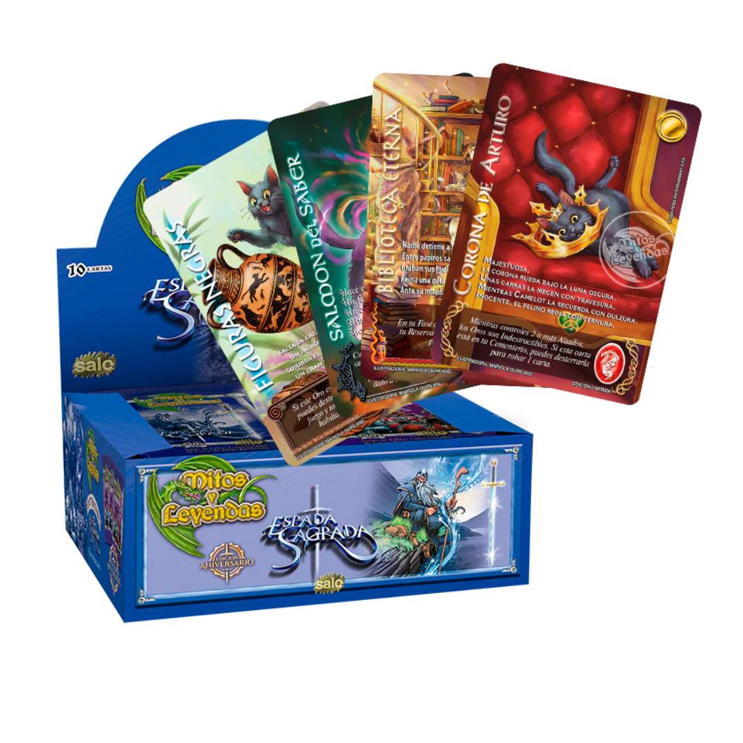 Display Espada Sagrada Aniversario MyL + 3 Cartas Gatos