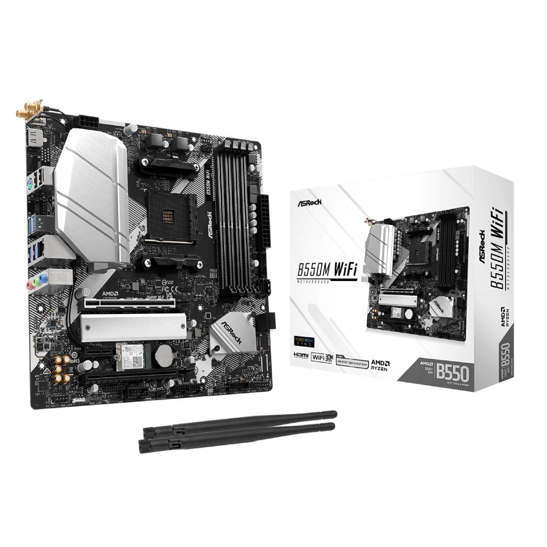 Placa Madre ASRock B550M WiFi AM4 Micro-ATX