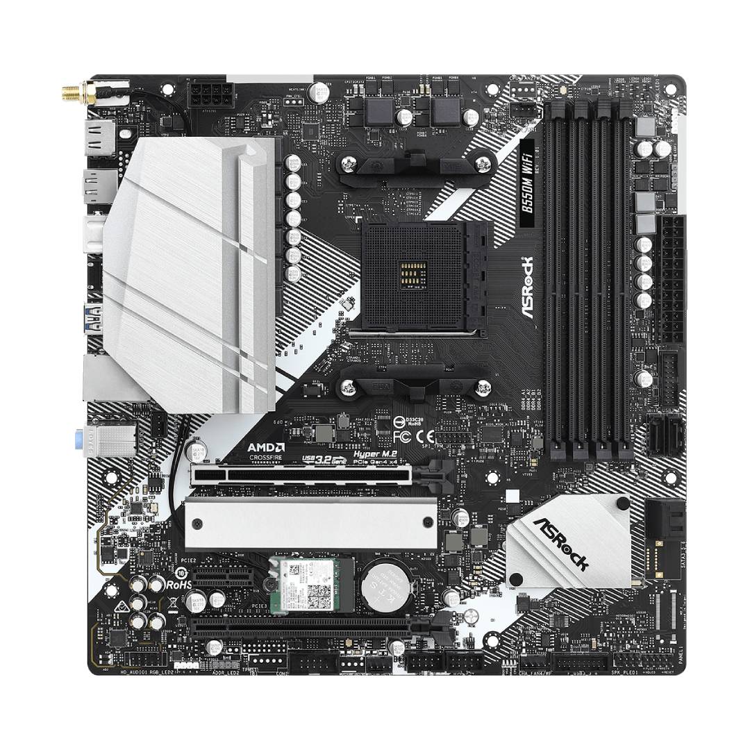 Placa Madre ASRock B550M WiFi AM4 Micro-ATX - Imagen 2