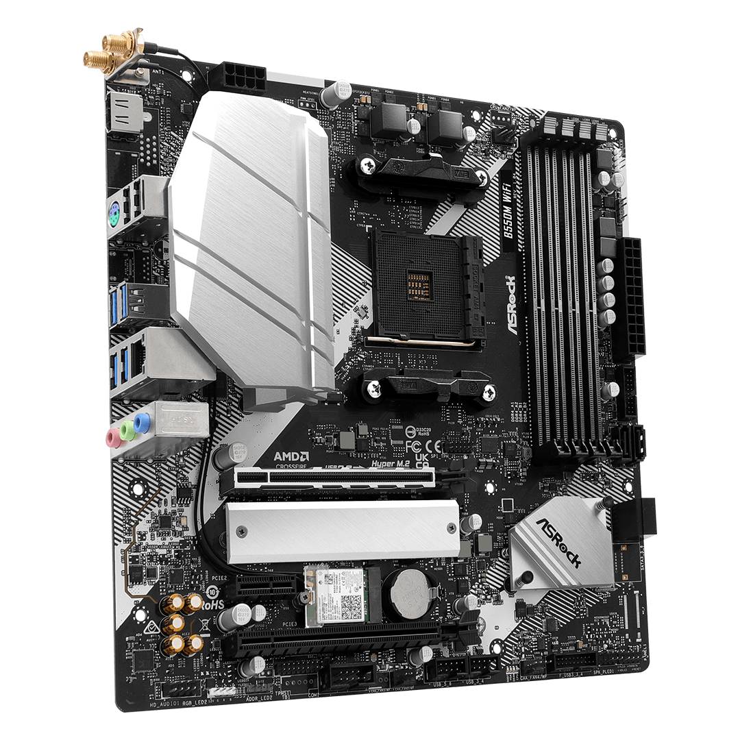 Placa Madre ASRock B550M WiFi AM4 Micro-ATX - Imagen 3