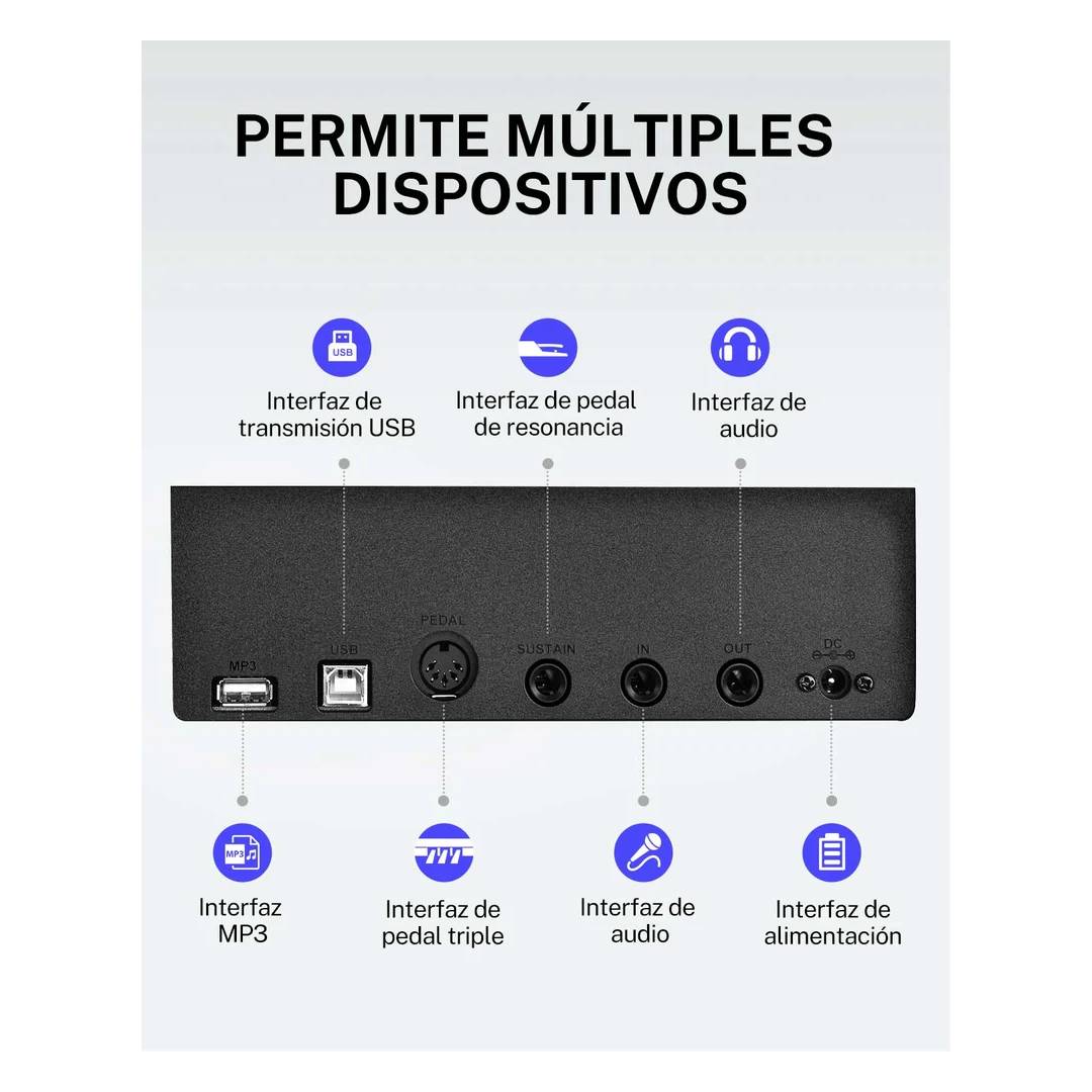 Piano Digital Donner DEP-20 Full Size 88 Teclas c Contrapeso - Imagen 6