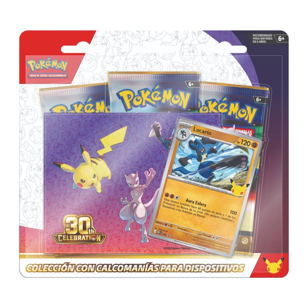 Pokémon TCG: 30th Celebration Tech Sticker Lucario ESPAÑOL