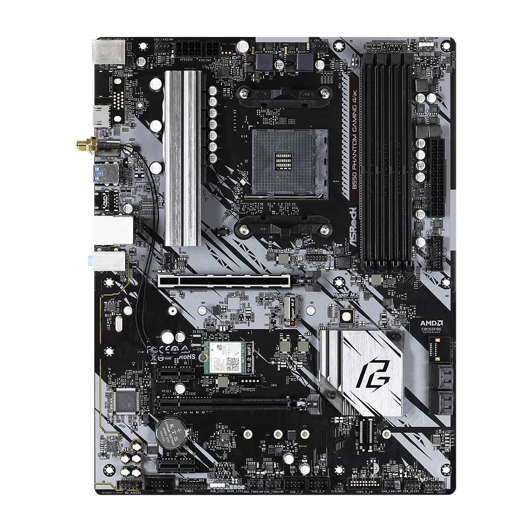 Placa Madre ASRock B550 Phantom Gaming 4/AC, ATX, AM4 - Imagen 2