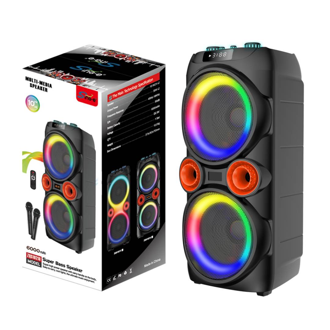 Altavoz Karaoke RGB Sing-e ZQS10213 con Ruedas