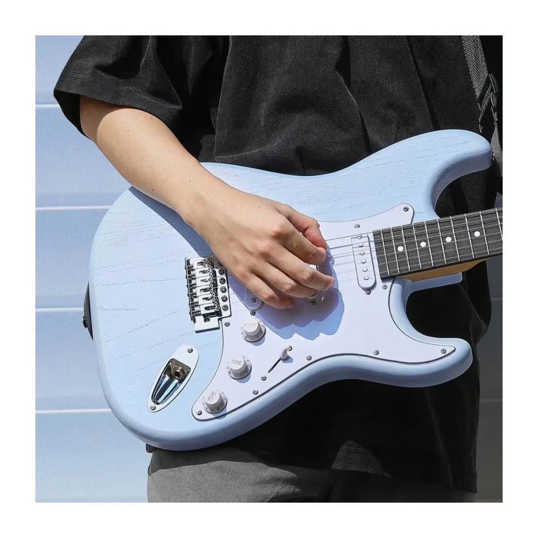 Guitarra Electrica Donner DST-80 Sonic Blue con Accesorios - Imagen 4