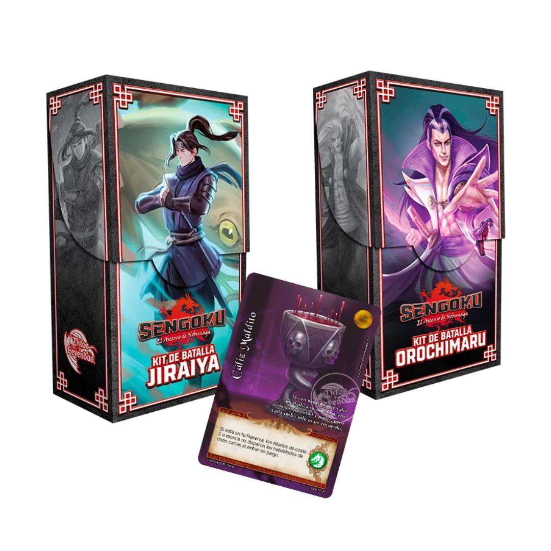 (PREVENTA) Kit Batalla Sengoku: Jiraiya + Orochumaru + Caliz Maldito FX